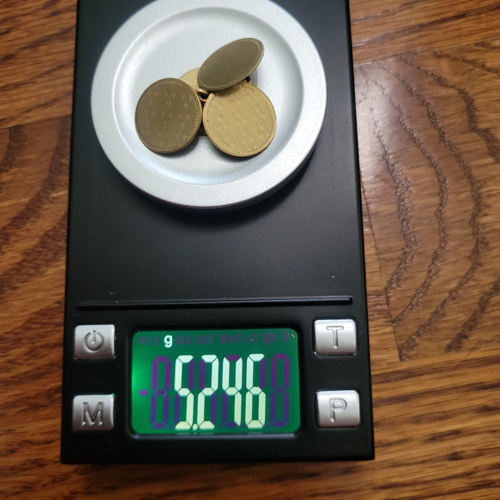 5.25 Grams 10K Gold Signed Vintage Timeless Patterned Textured Cufflinks - Picture 7 of 7